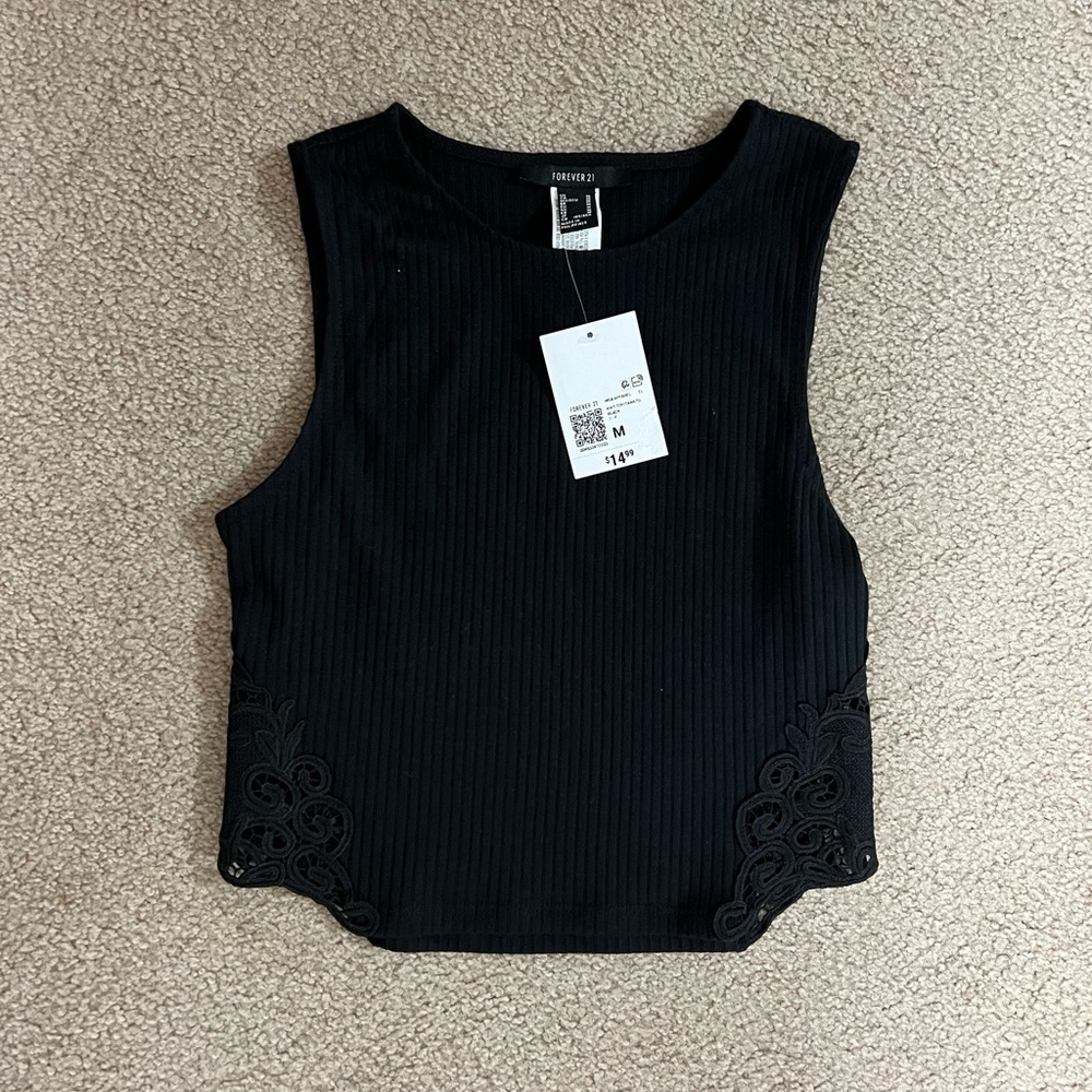 Black crop top